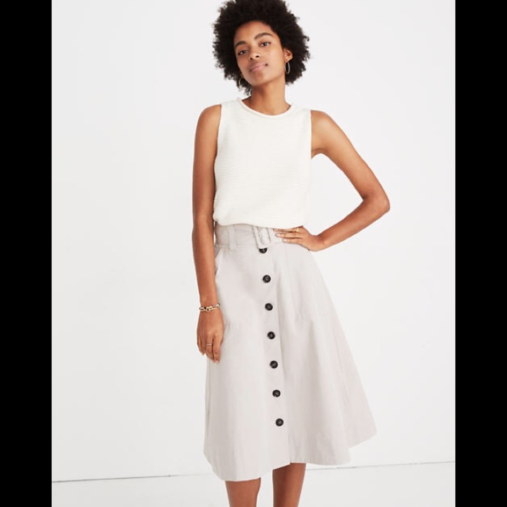 Madewell Trench Circle Skirt